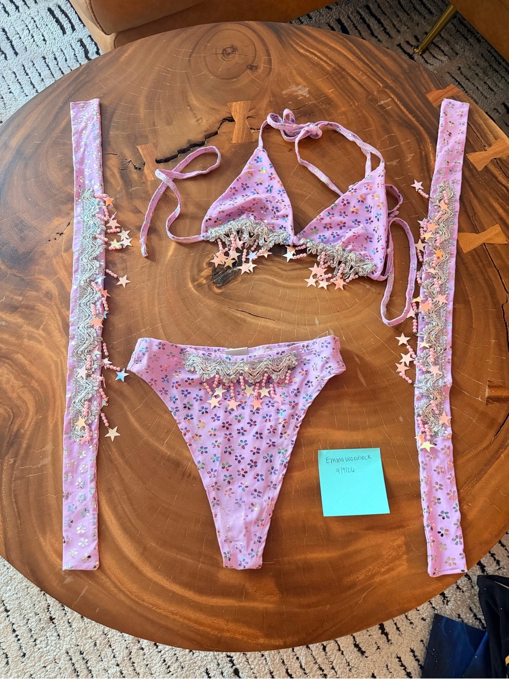 Lime blonde purple festival set size 6
